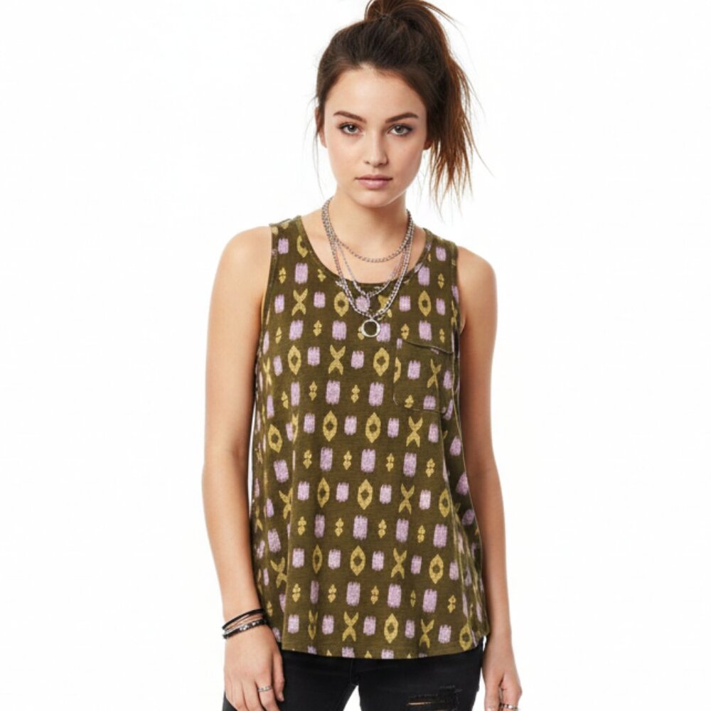 Sonoma Tank Green Purple Indie Sleeze Grunge Festival L